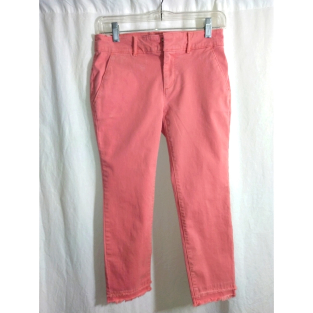 LOFT SKINNY CROPPED FRINGE Bottom Jeans